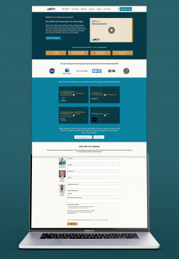 Scaled Agile SAFe for Government microsite landing page